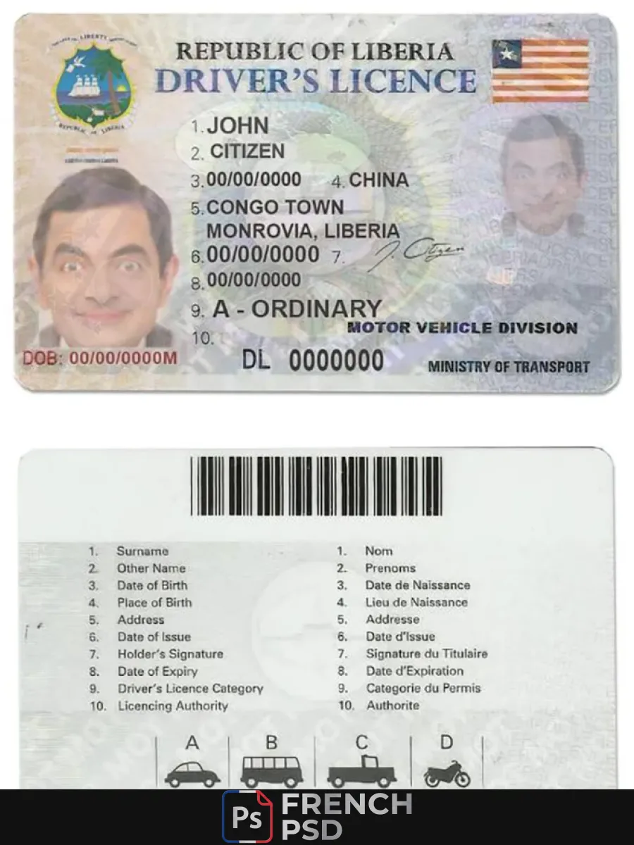 Libéria permis de conduire — Permis de conduire