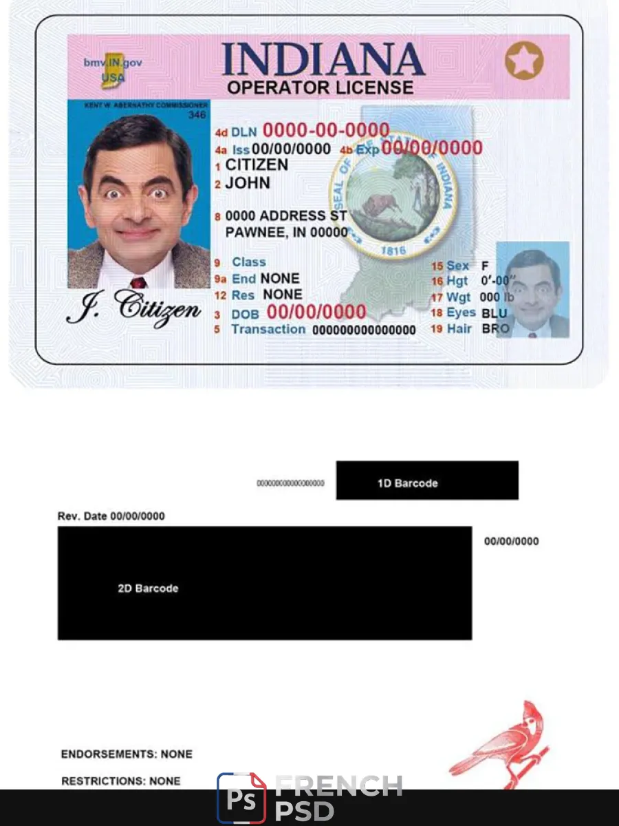 États-Unis Indiana de conduite Operator permis — Permis de conduire