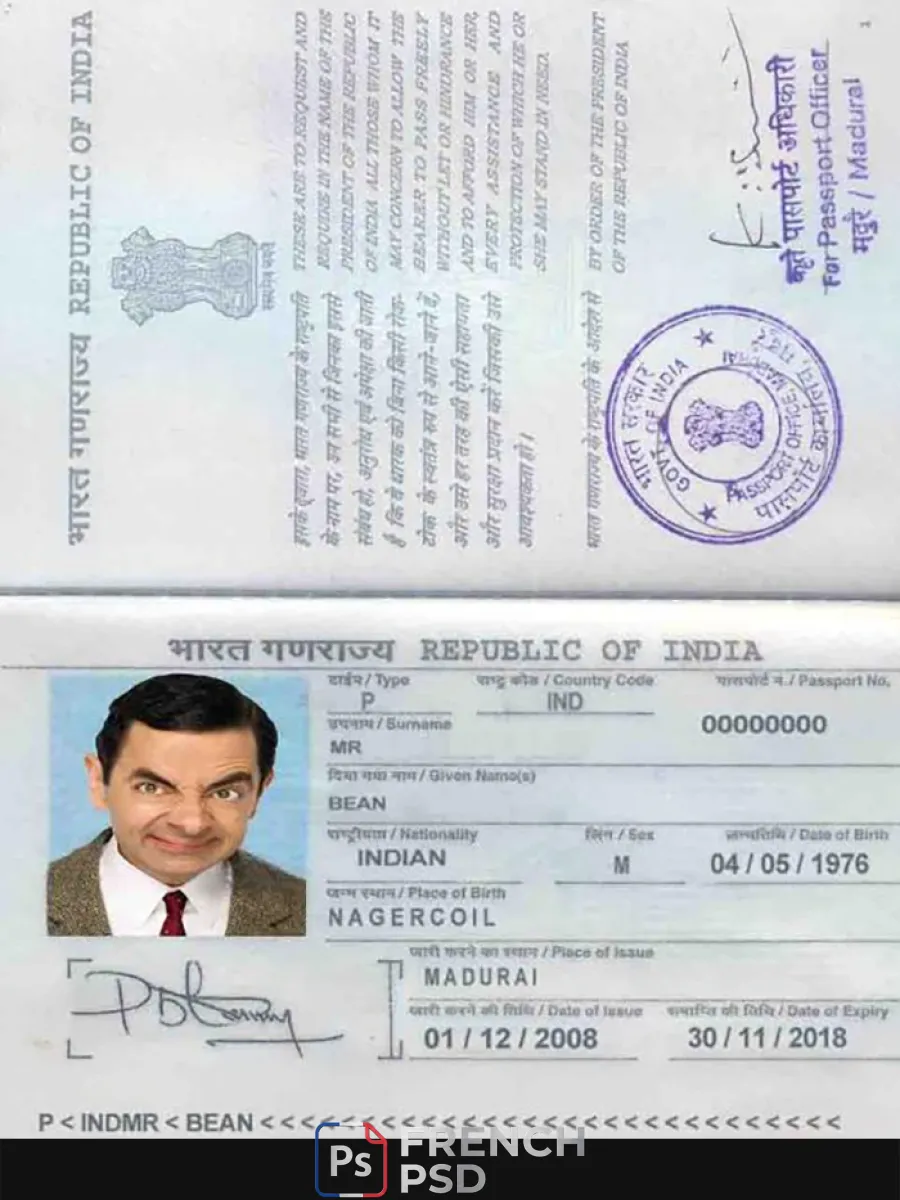 Inde passeport — Passeports