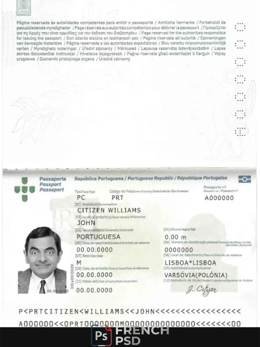 Portugal passeport 2006 2017 — Passeports