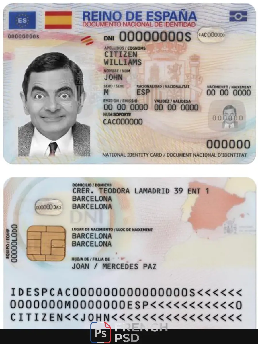 Espagne Id 2021 présent — Cartes d'identité