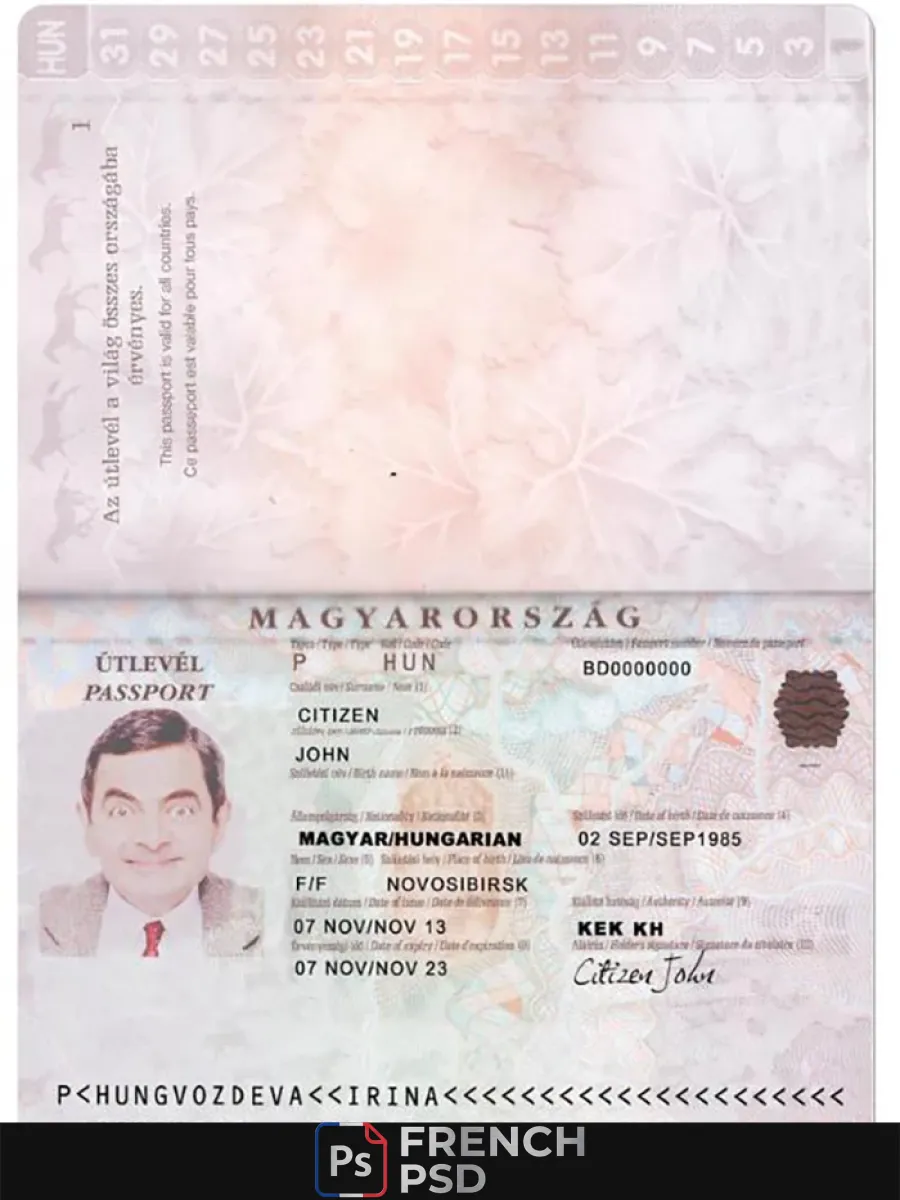 Hongrie passeport version 2 — Passeports
