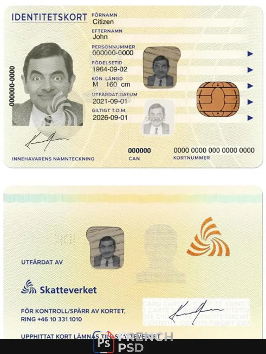 Suède nouveau carte d'identité — Cartes d'identité