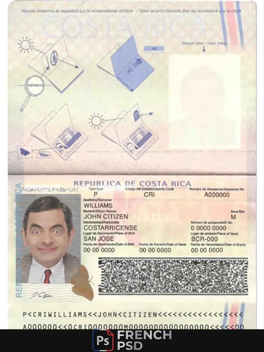 Costa Rica passeport — Passeports