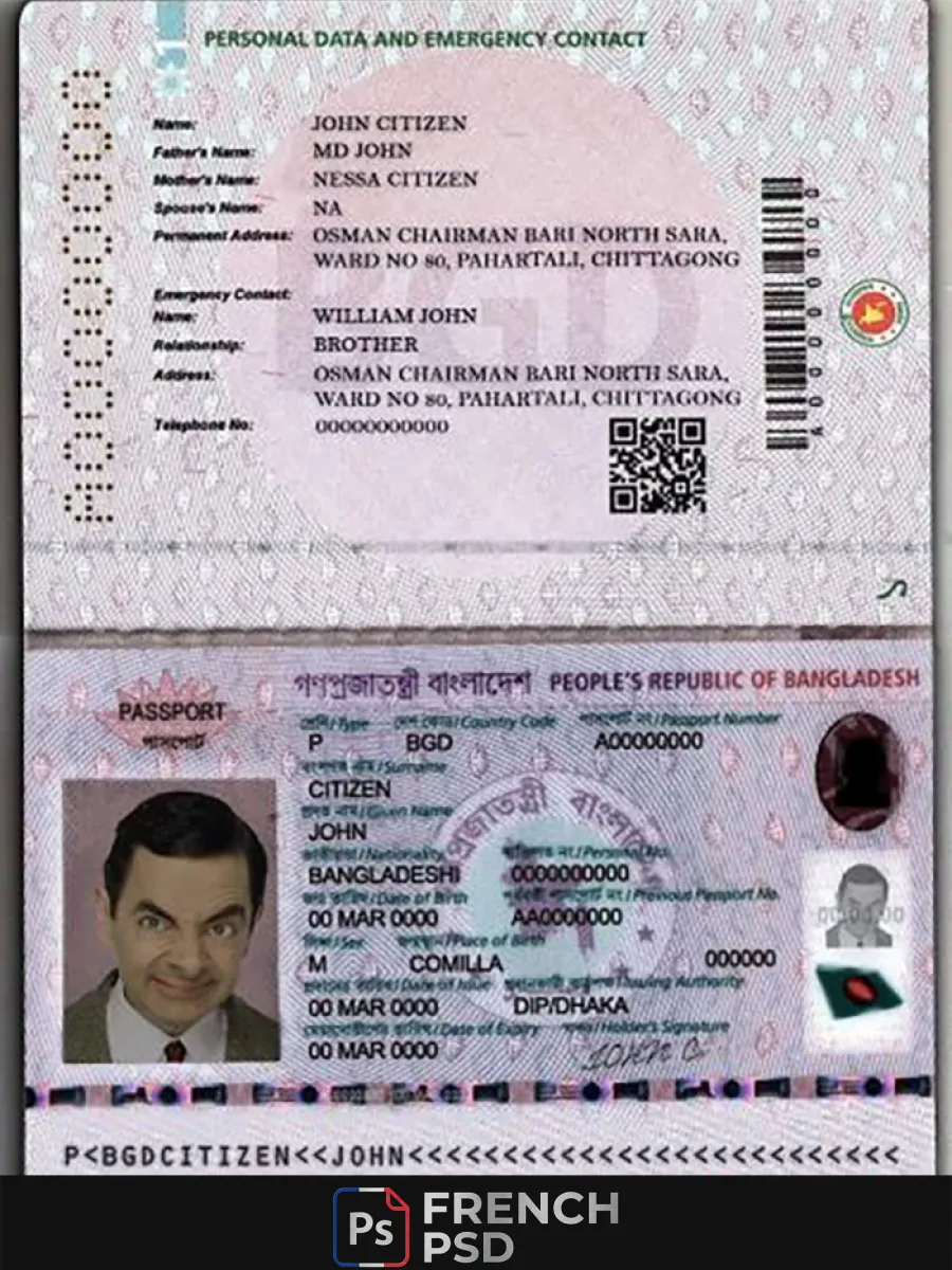 Bangladesh E passeport 2020 présent — Passeports