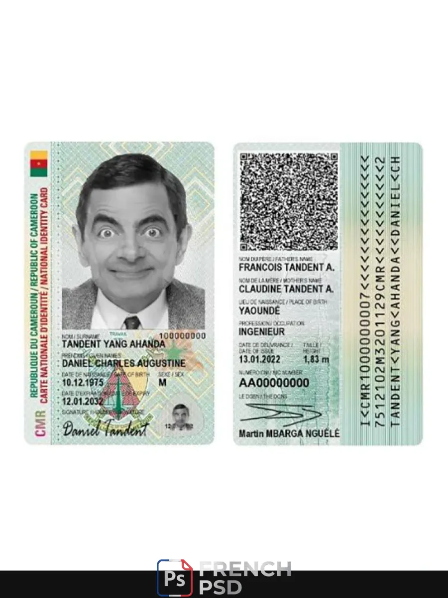 Cameroun carte d'identité 2022 présent — Cartes d'identité