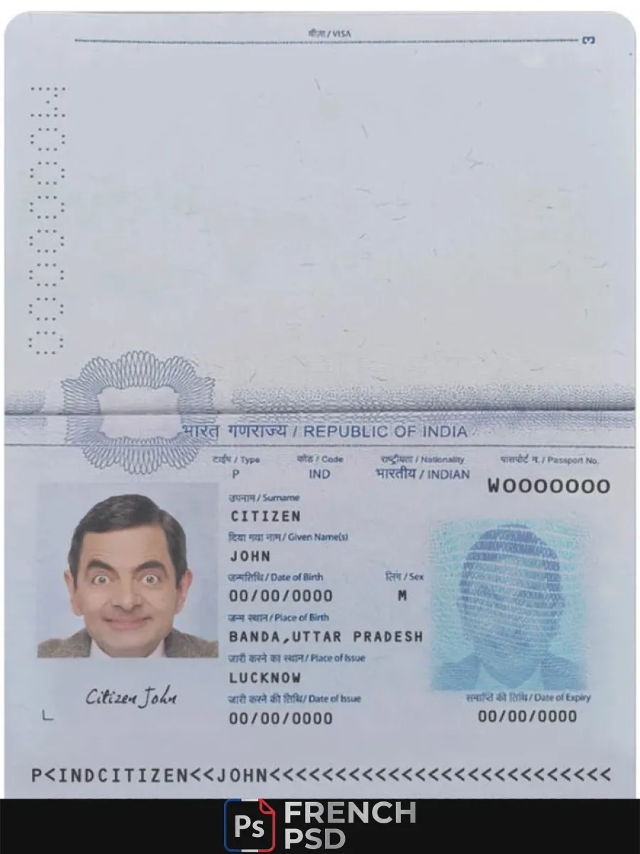 Inde passeport nouveau version — Passeports