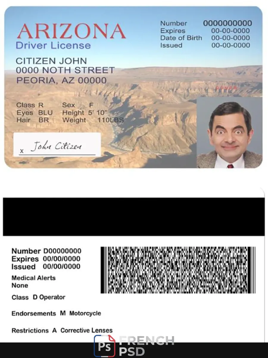États-Unis Arizona permis de conduire version 2 — Permis de conduire