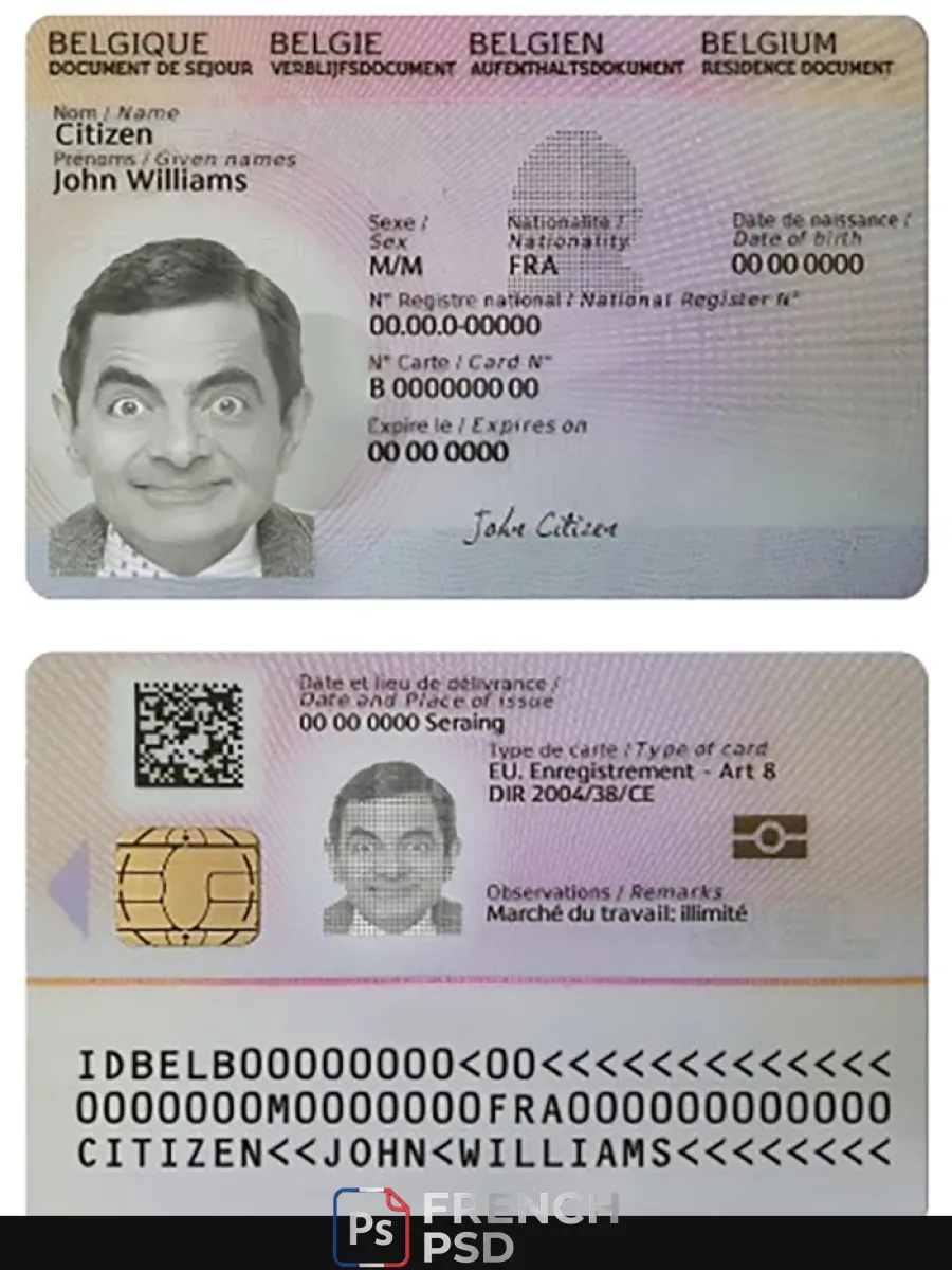 Belgique carte de séjour 2021 présent — Titre de séjour
