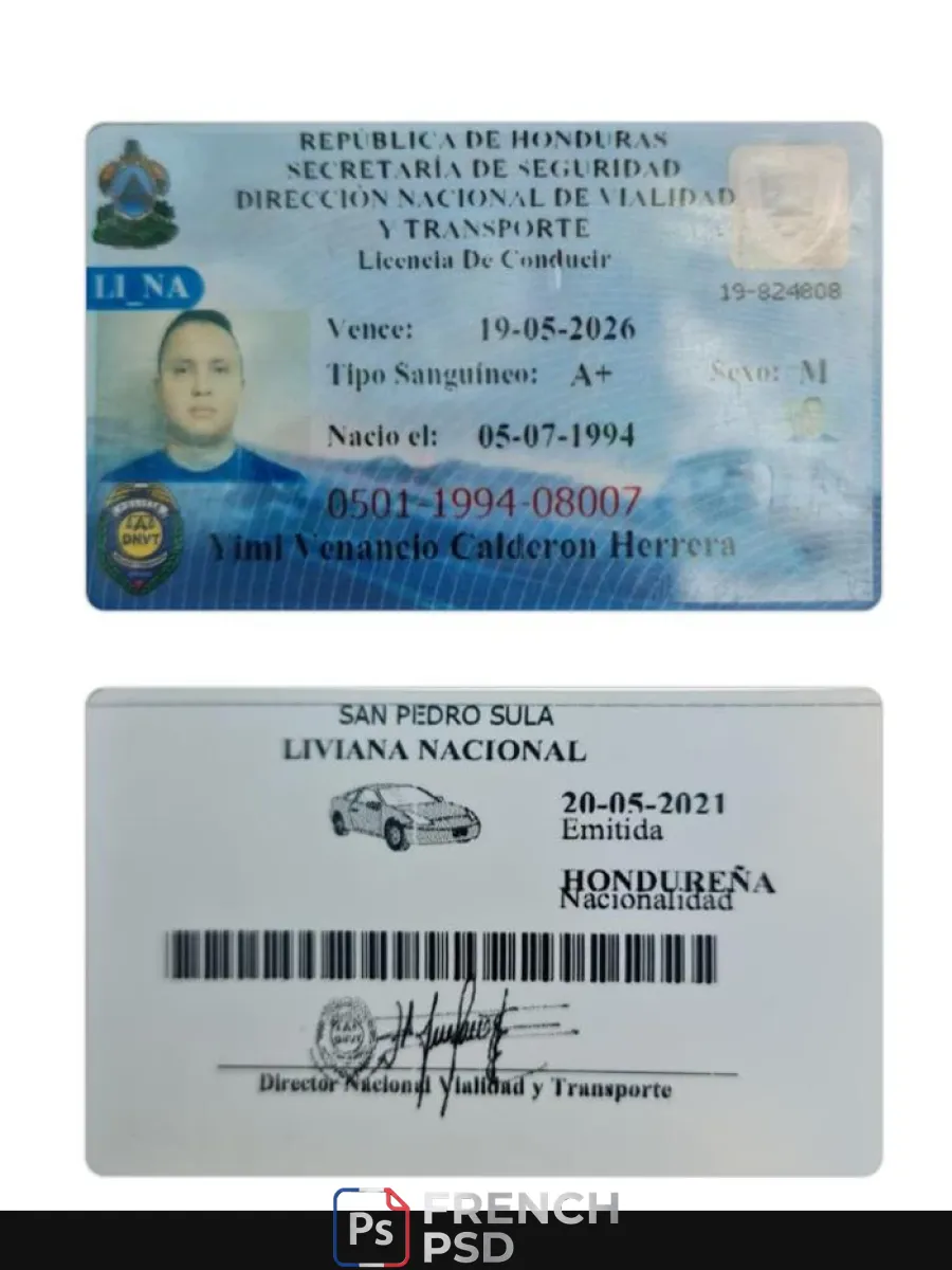 Honduras permis de conduire — Permis de conduire