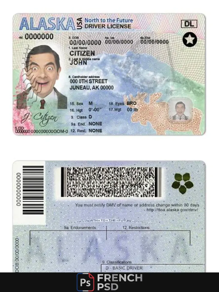 États-Unis Alaska État permis de conduire — Permis de conduire