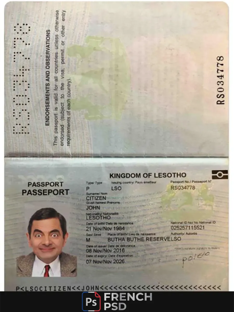 Lesotho passeport — Passeports