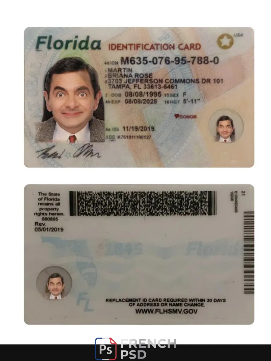 États-Unis Florida carte d'identité — Cartes d'identité