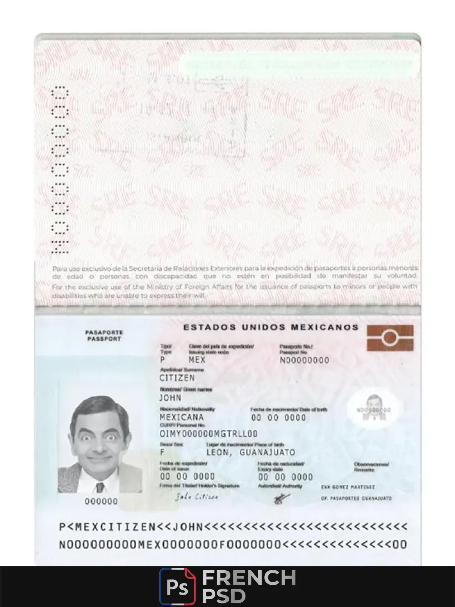 Mexique passeport nouveau 2022 présent — Passeports