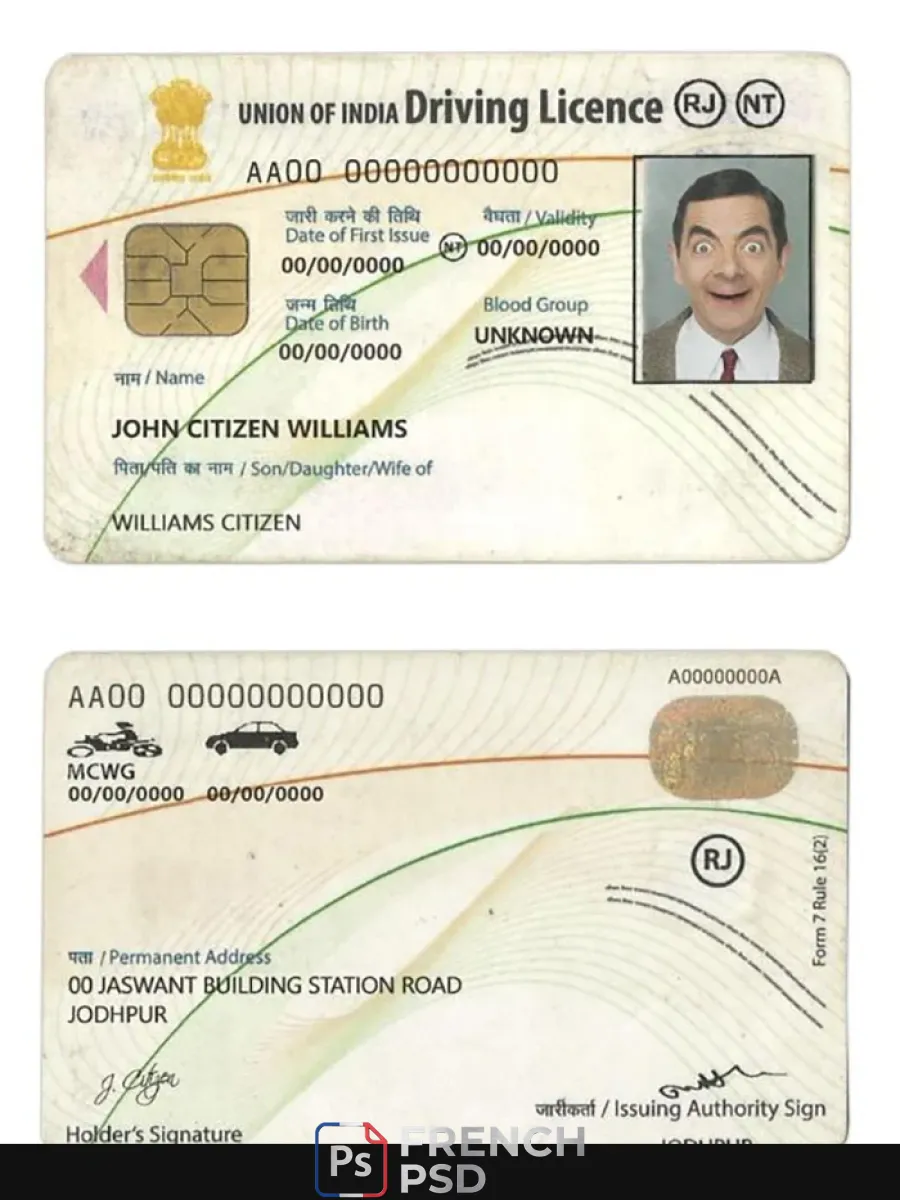 Inde permis de conduire — Permis de conduire