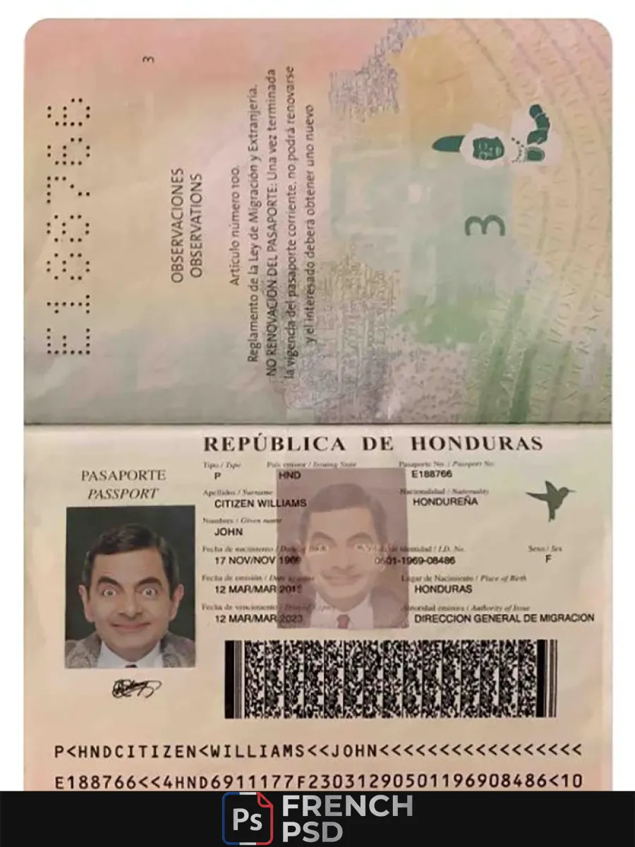 Honduras passeport — Passeports