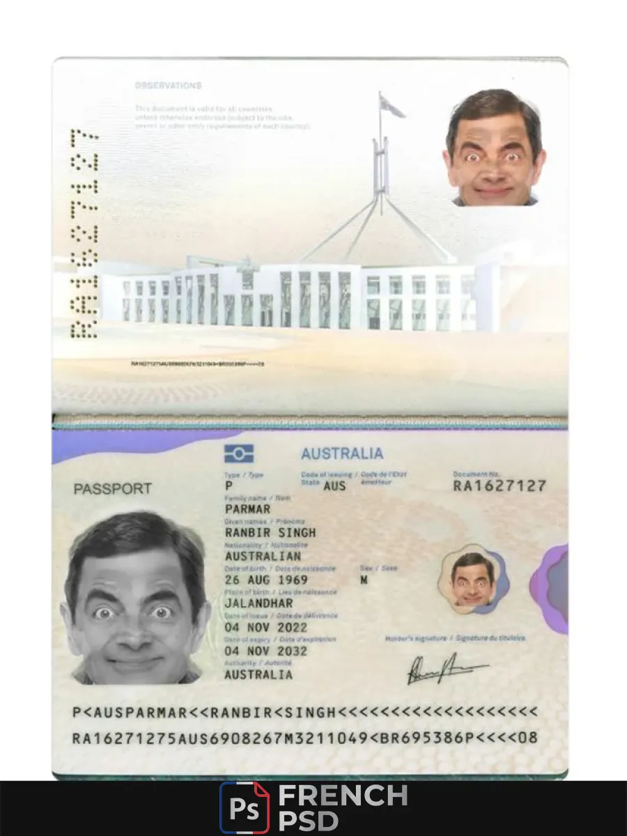 Australie passeport 2022 présent — Passeports