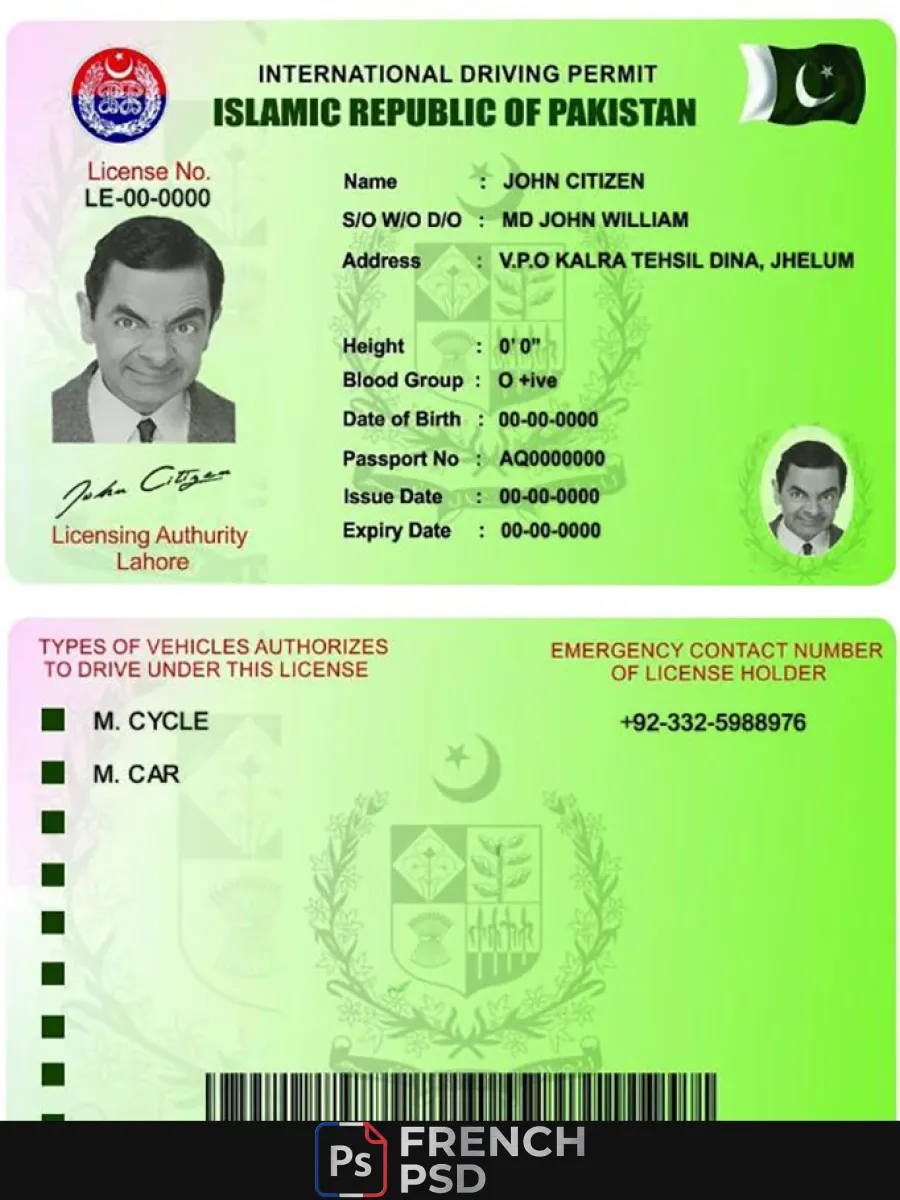 Pakistan permis de conduire international — Permis de conduire