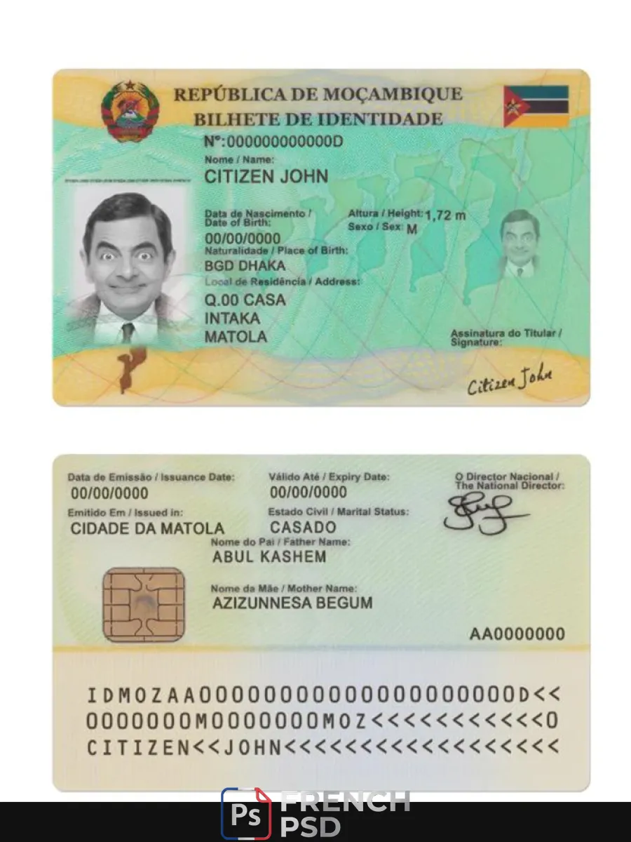 Mozambique Id version 2 — Cartes d'identité