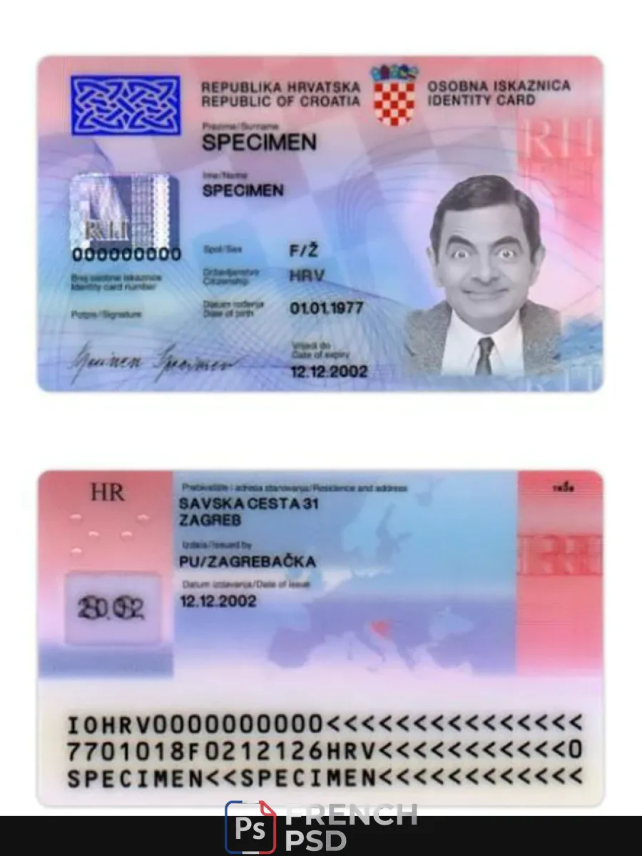 Croatie carte d'identité — Cartes d'identité