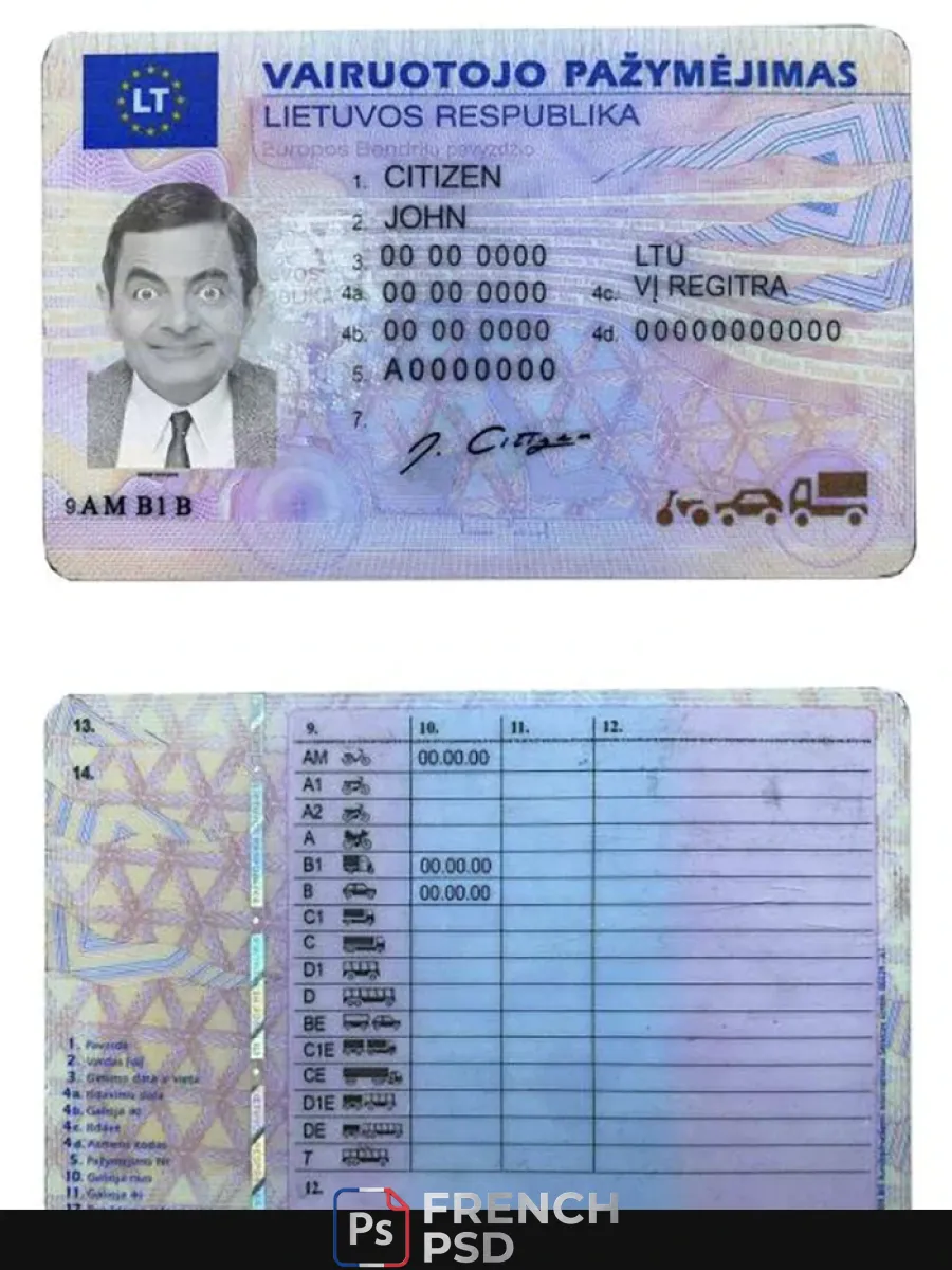 Lituanie permis de conduire — Permis de conduire