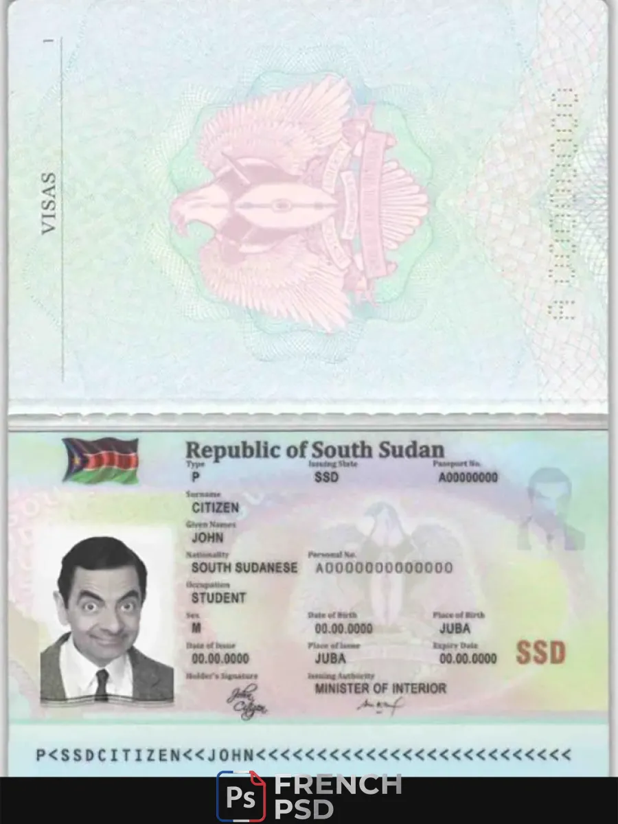 Sud Soudan passeport — Passeports