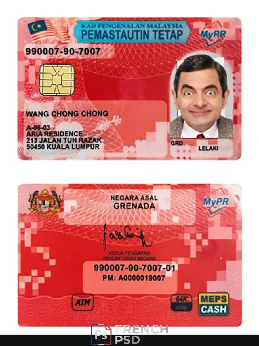 Malaisie permanent carte de séjour — Cartes d'identité