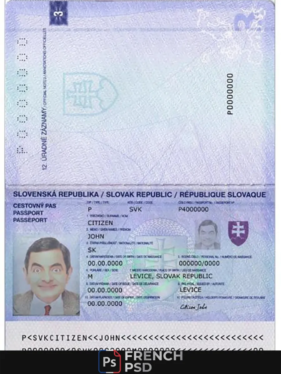 Slovaquie passeport version 2 — Passeports