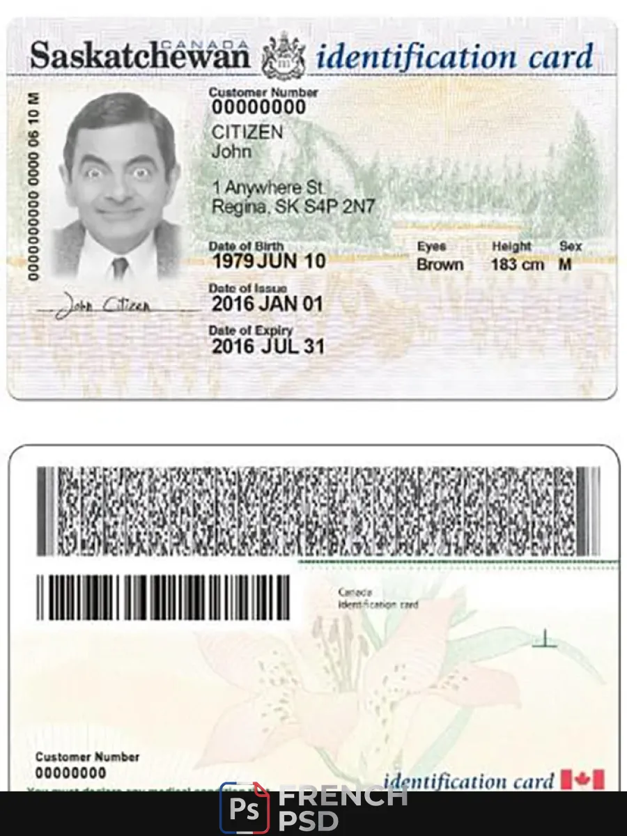 Canada Saskatchewan Id — Cartes d'identité
