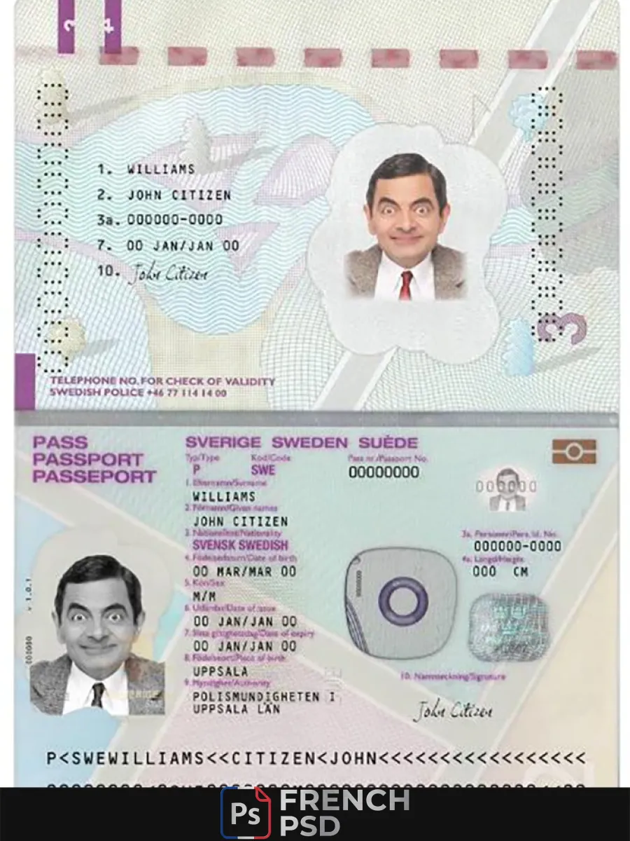 Suède passeport version 2 — Passeports