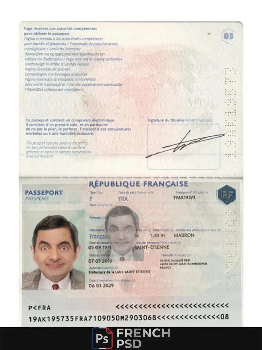France passeport 2019 présent