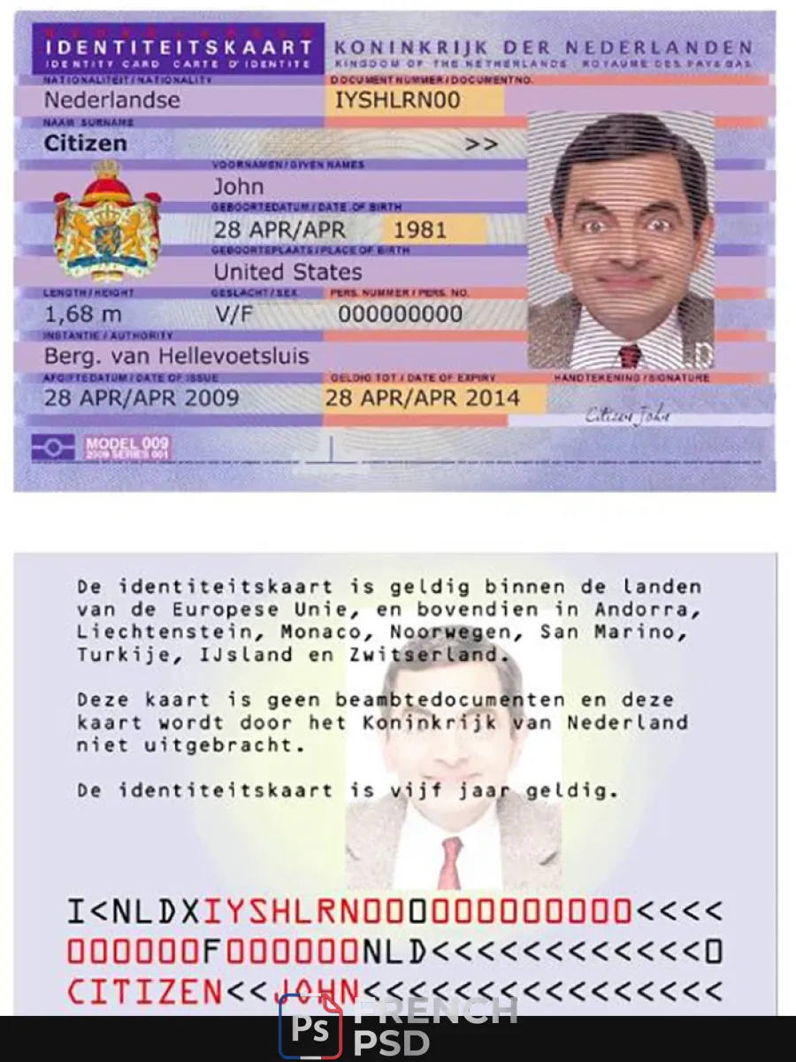 Pays-Bas Id version 2 — Cartes d'identité