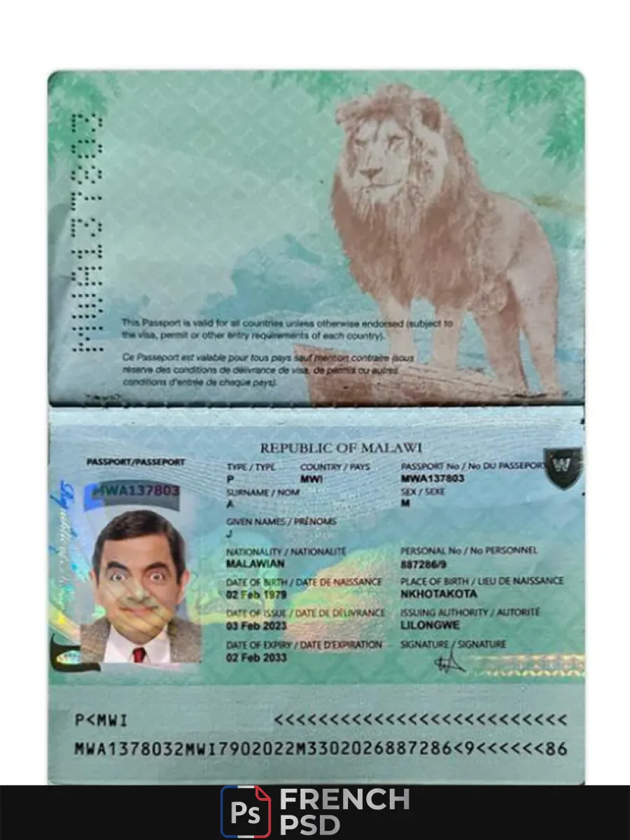 Malawi passeport 2023 présent — Passeports