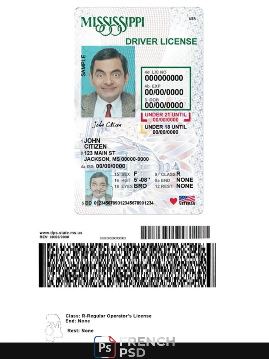 États-Unis Mississippi permis de conduire moins de 21 — Permis de conduire