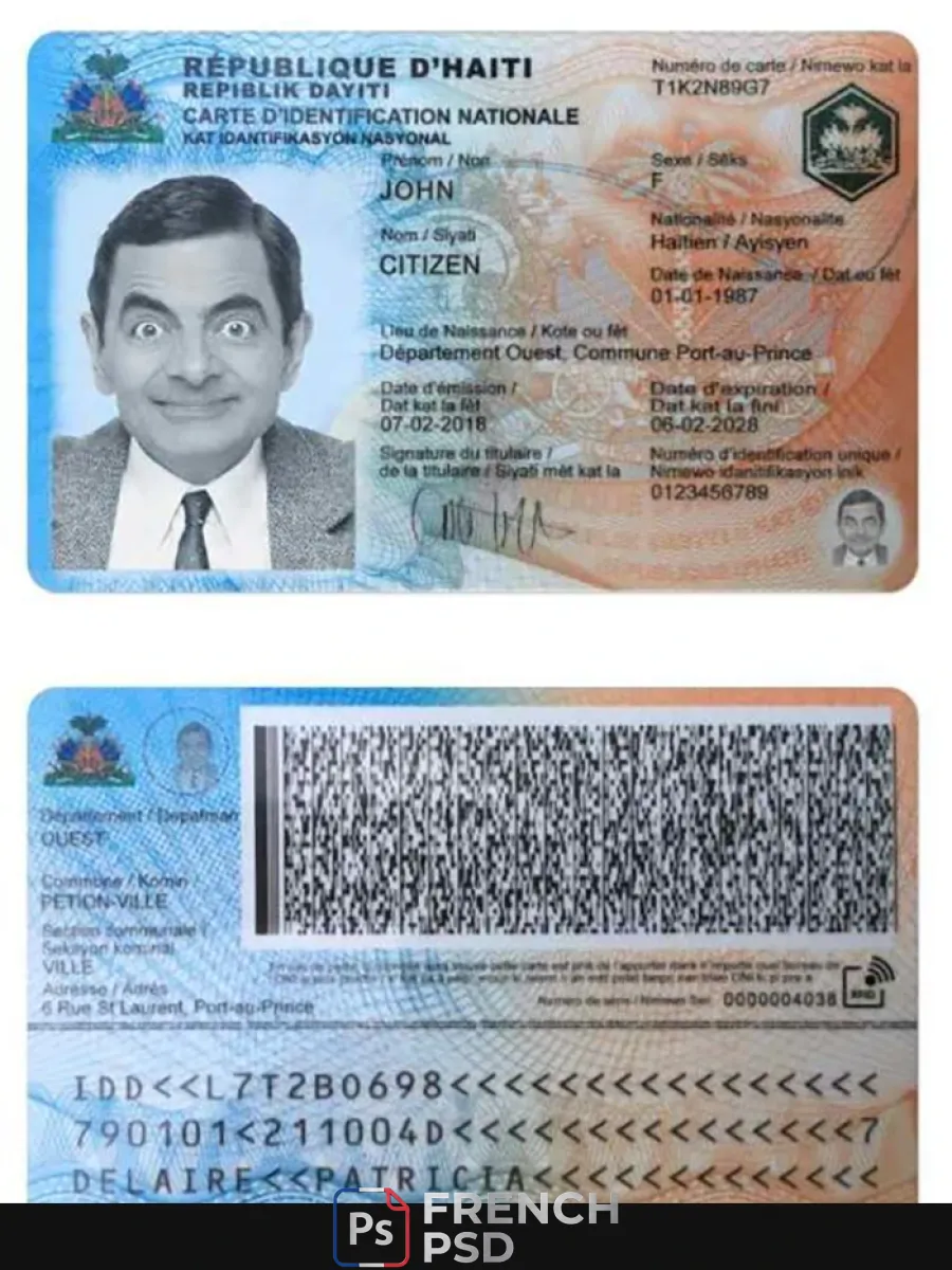 Haïti carte d'identité — Cartes d'identité