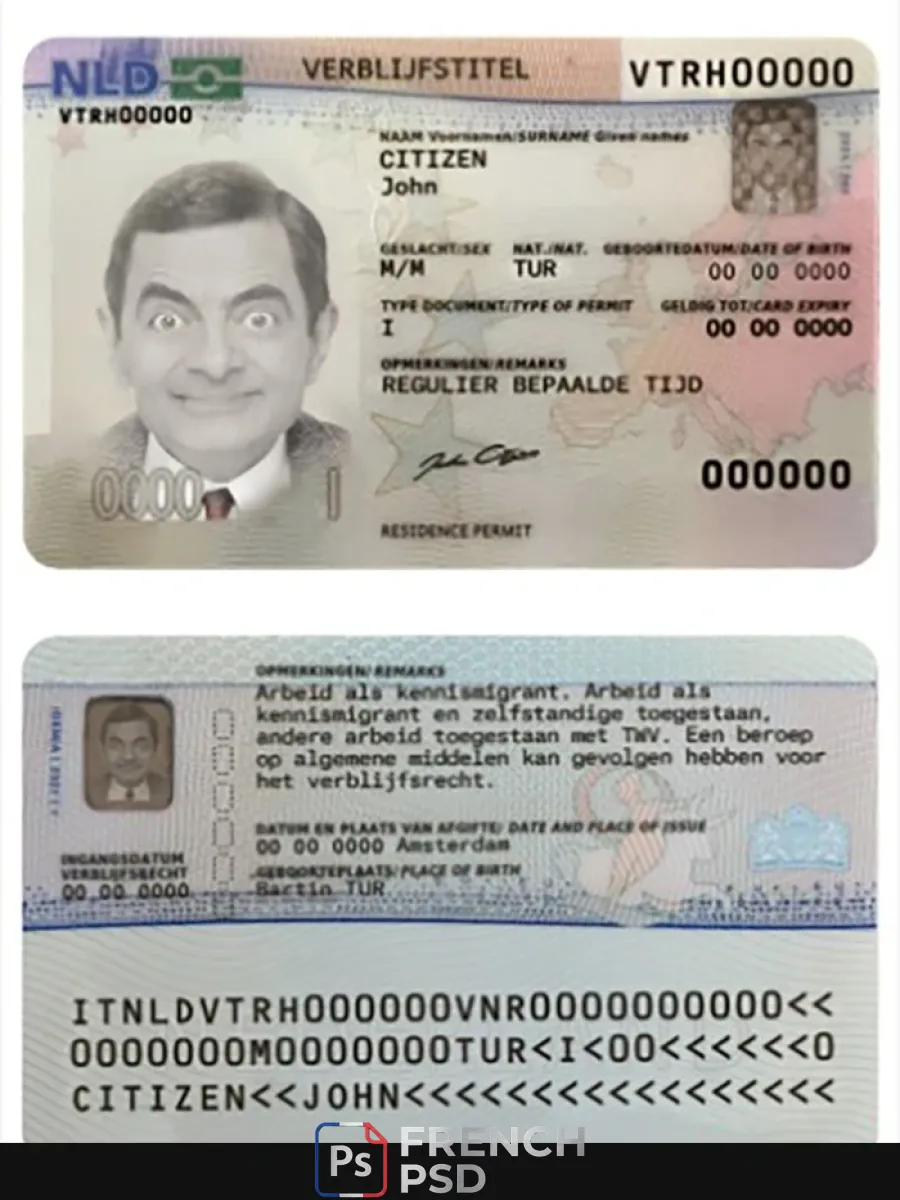 Pays-Bas carte de séjour — Titre de séjour