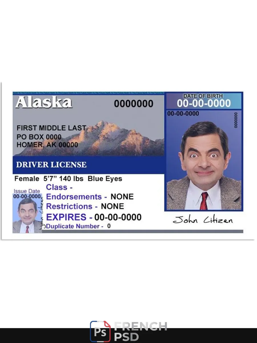 États-Unis Alaska permis de conduire version 2 recto — Permis de conduire