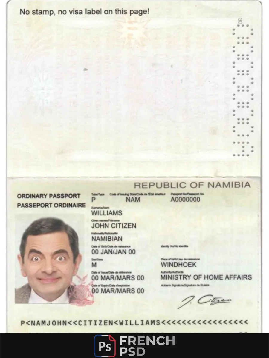 Namibie passeport — Passeports