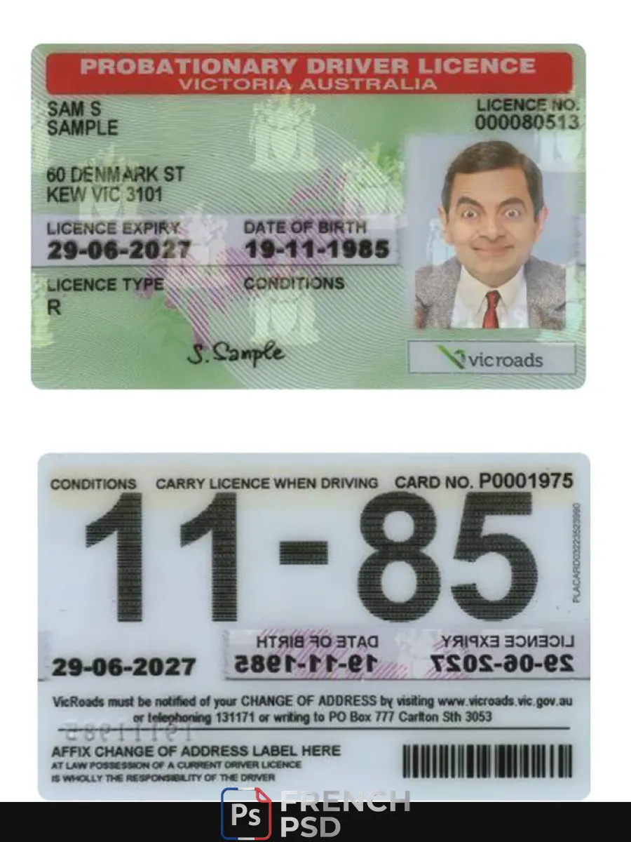 Australie Victoria État permis de conduire probatoire — Permis de conduire