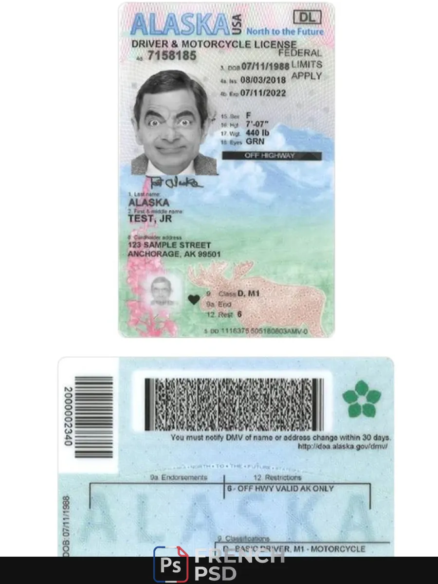 États-Unis Alaska moins de 21 permis de conduire — Permis de conduire
