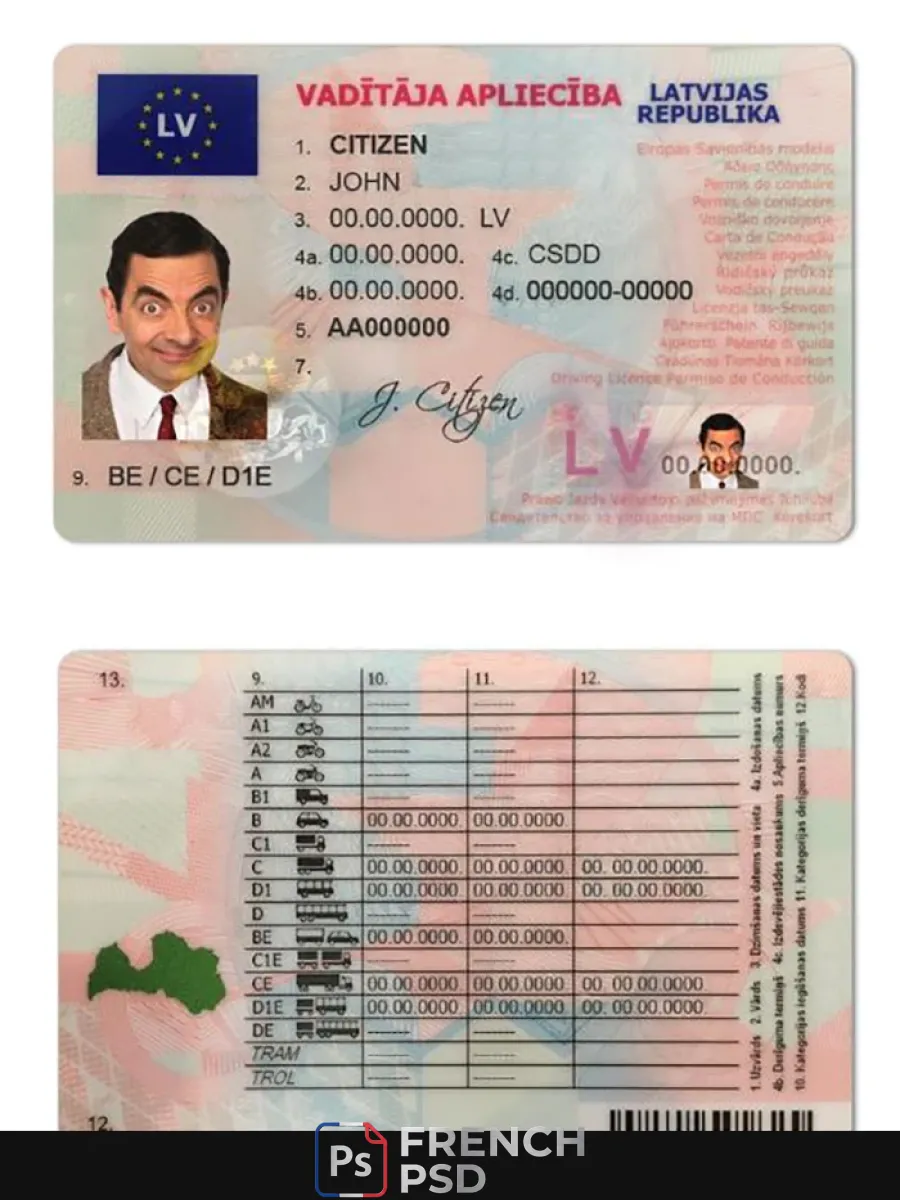 Lettonie permis de conduire — Permis de conduire