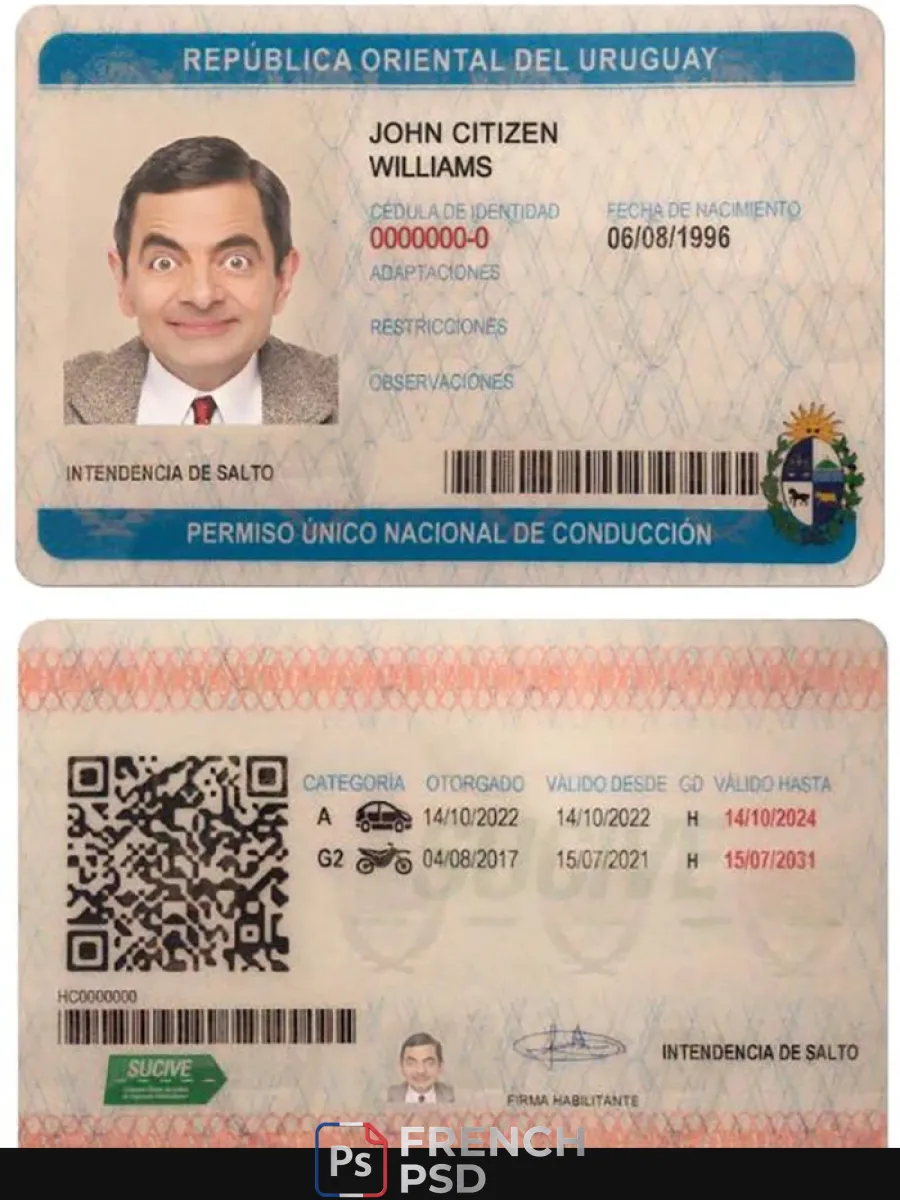 Uruguay permis de conduire — Permis de conduire