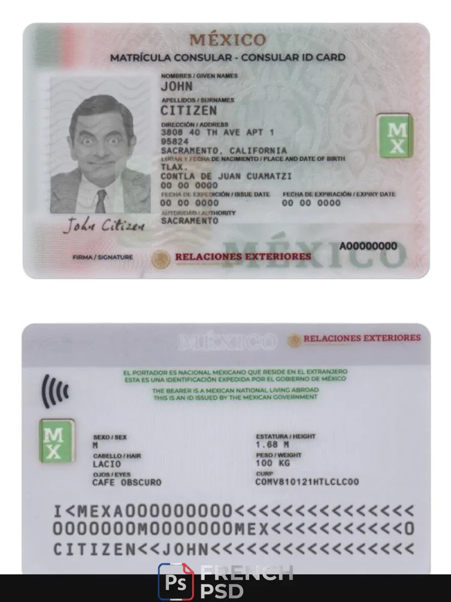 Mexique consulaire carte d'identité — Cartes d'identité