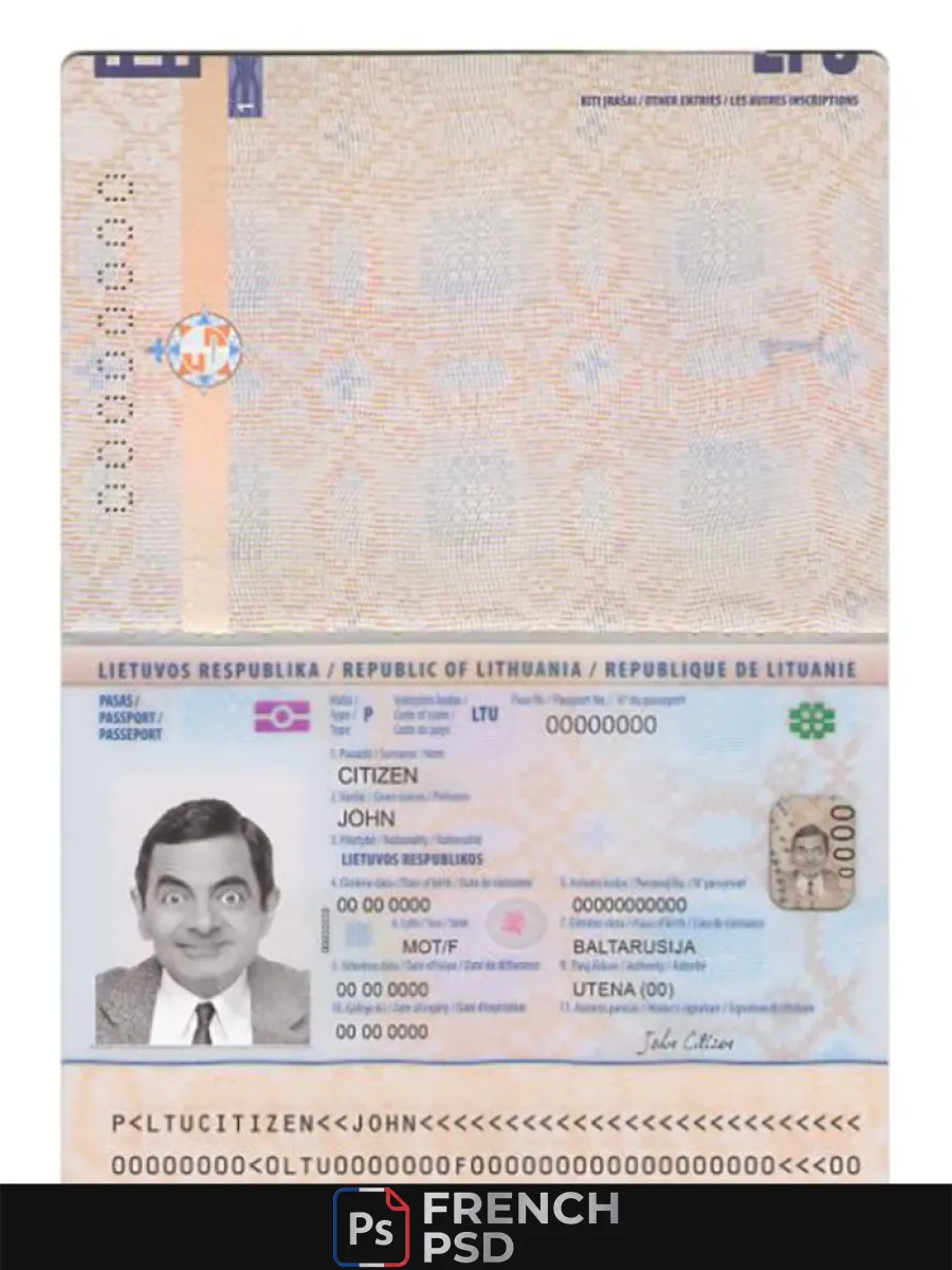 Lituanie passeport nouveau 2021 présent — Passeports