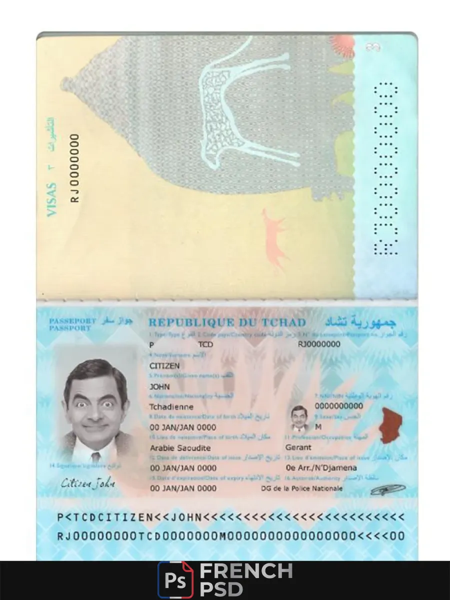 Du Tchad passeport nouveau 2021 présent — Passeports