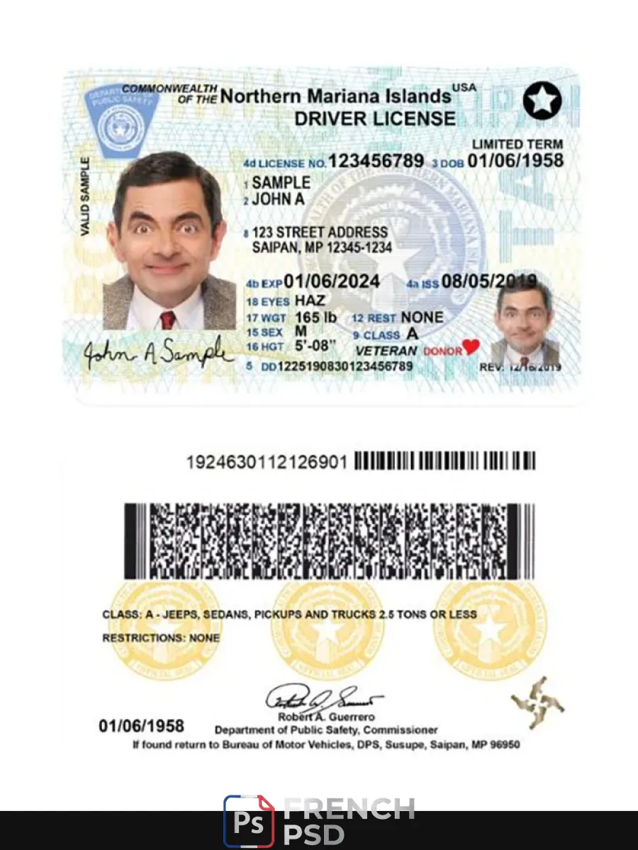 États-Unis septentrionale Mariana îles 2019 présent — Permis de conduire