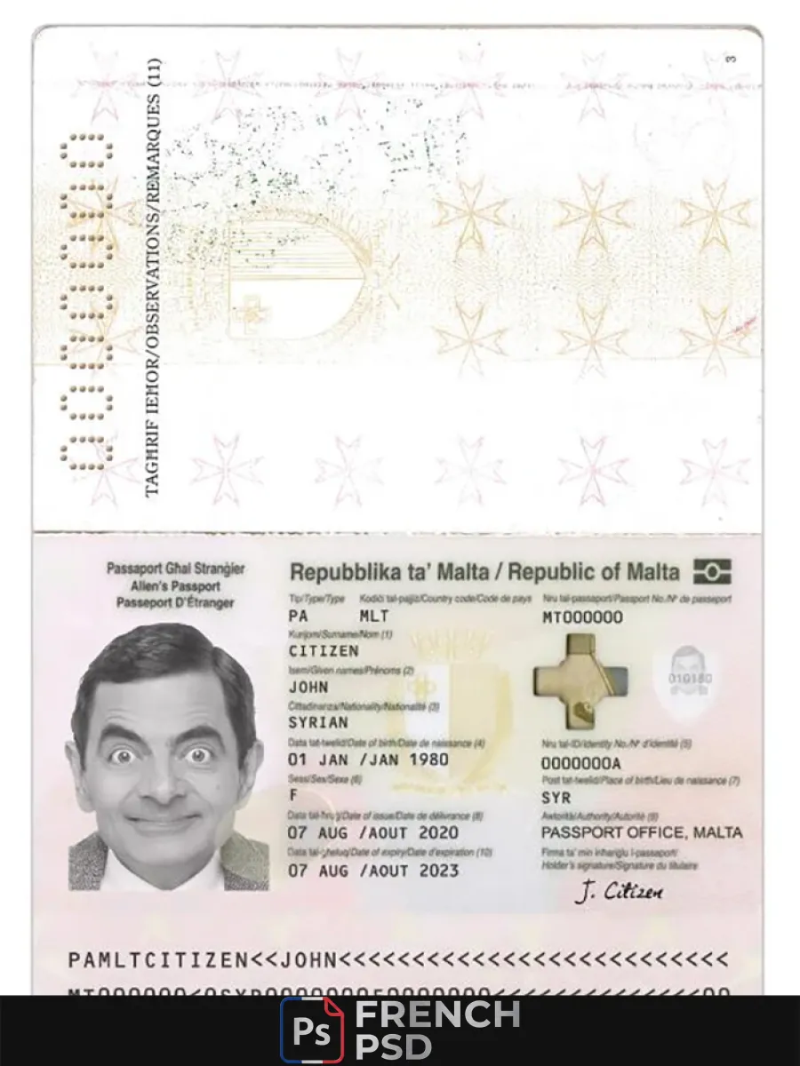 Malte passeport 2020 présent — Passeports