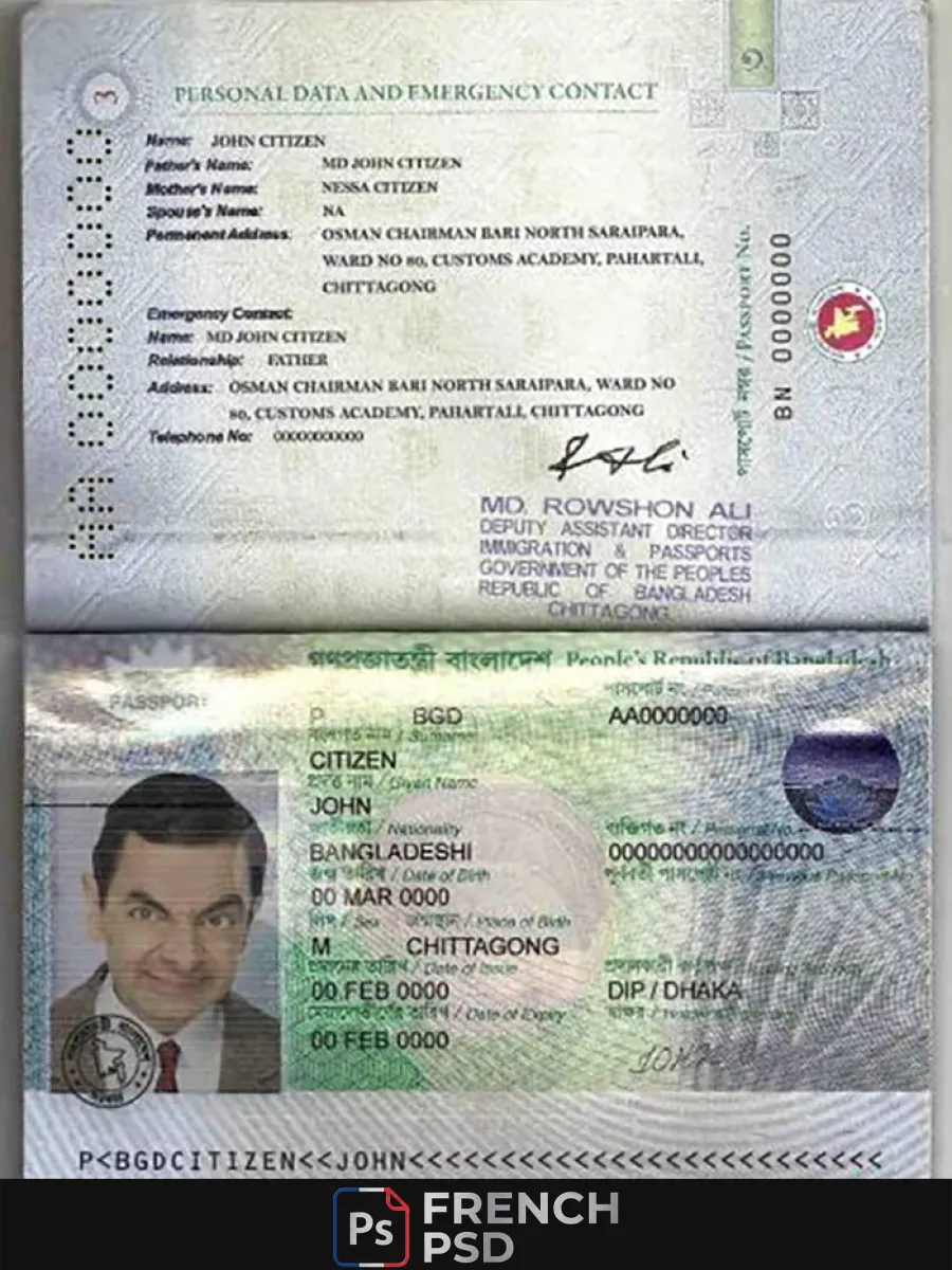 Bangladesh passeport 2013 2019 — Passeports