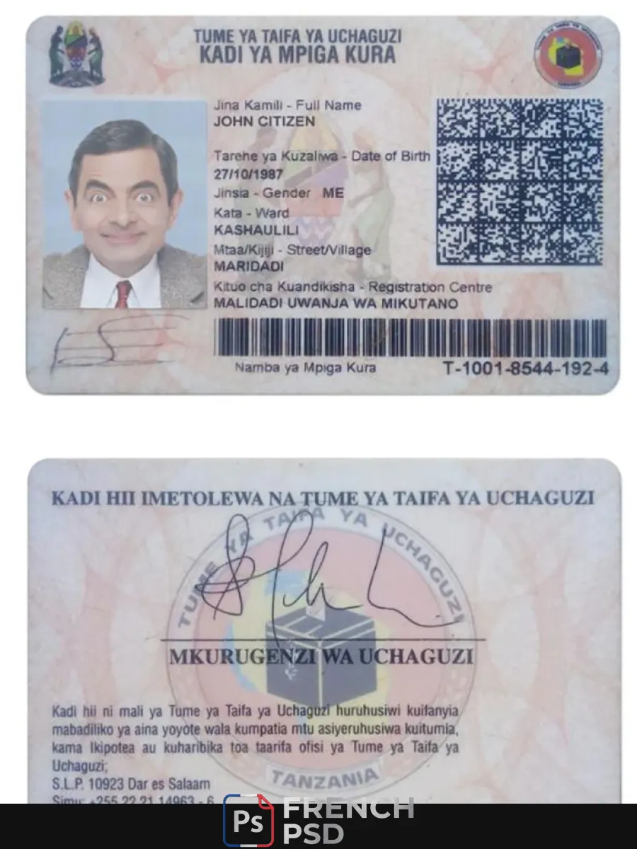 Tanzanie Id — Cartes d'identité