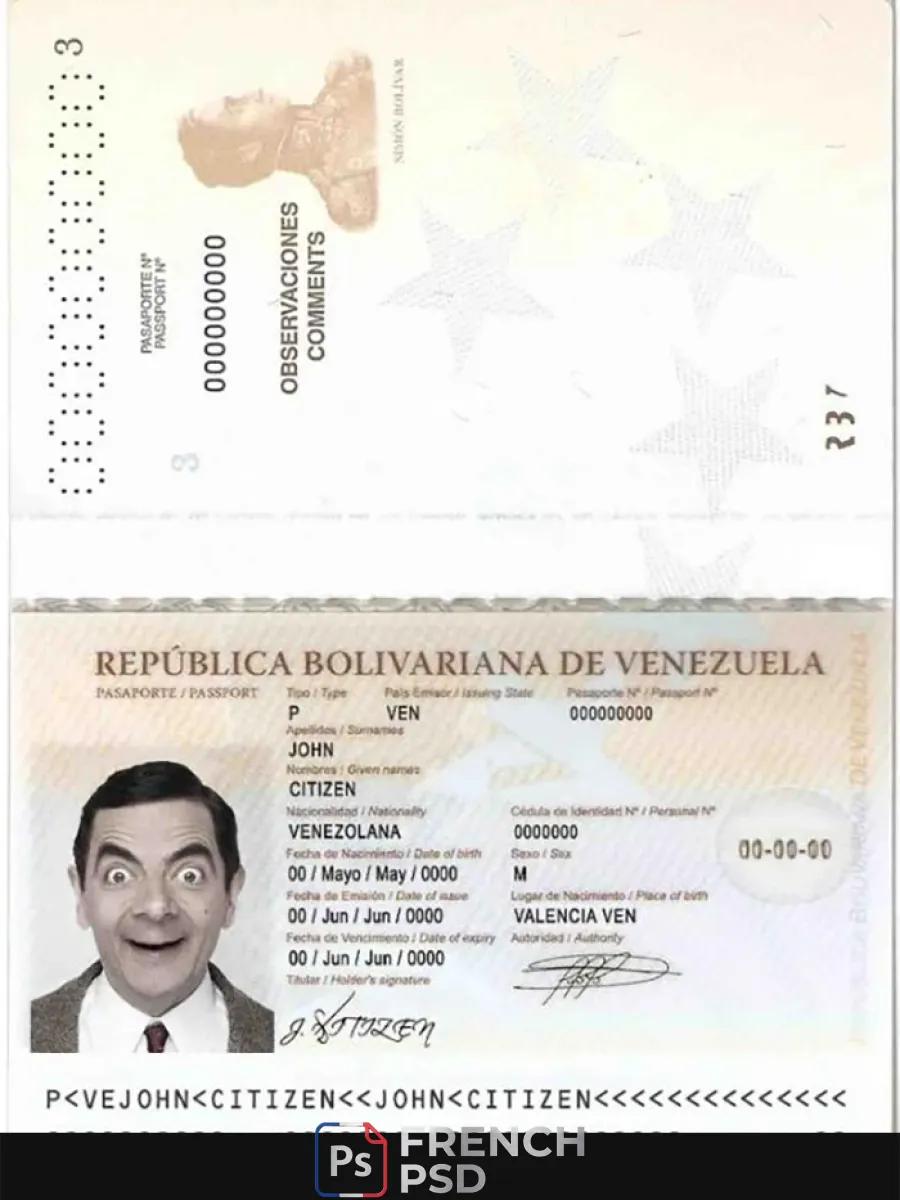 Venezuela passeport — Passeports